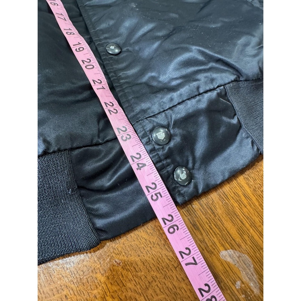 Vintage New Orleans Saints Jacket Mens XL Black NFL Football Satin Chalk Line - Picture 5 of 6